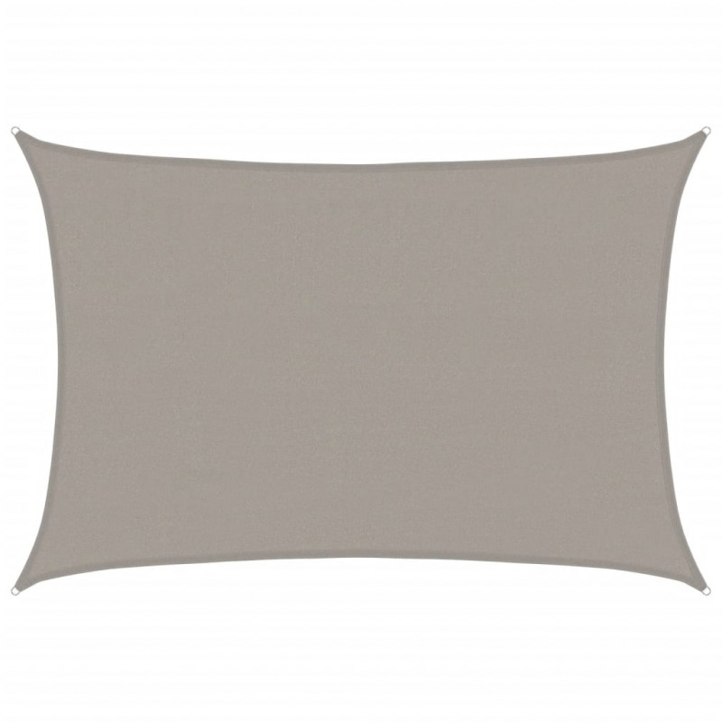 Żagiel przeciwsłoneczny, 160 g/m², jasnoszary, 4x5 m, HDPE