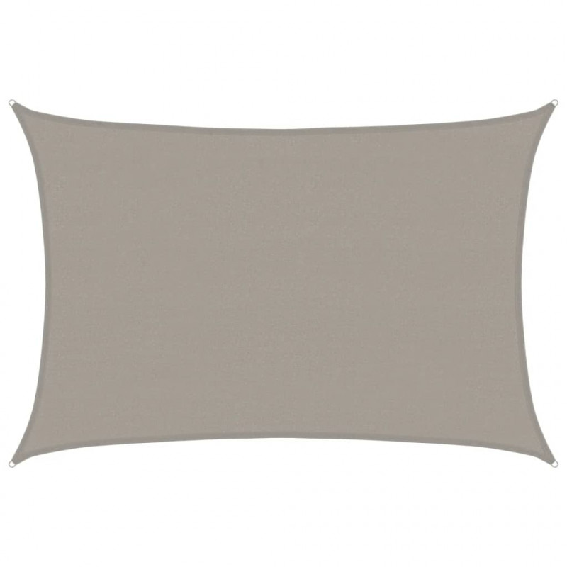 Żagiel przeciwsłoneczny, 160 g/m², jasnoszary, 4x6 m, HDPE