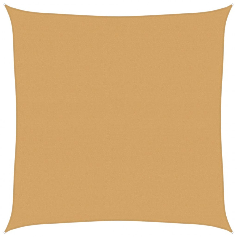 Żagiel przeciwsłoneczny, 160 g/m², piaskowy, 6x6 m, HDPE
