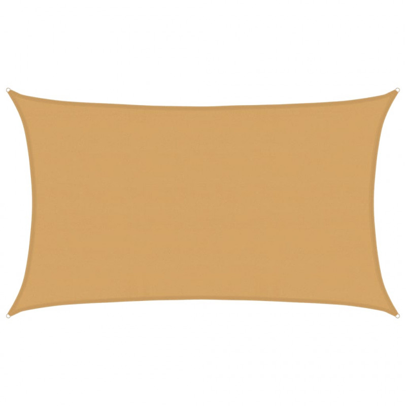 Żagiel przeciwsłoneczny, 160 g/m², piaskowy, 5x8 m, HDPE