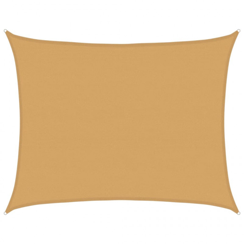Żagiel przeciwsłoneczny, 160 g/m², piaskowy, 6x8 m, HDPE