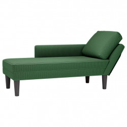 Leżanka z Poduszką ciemnozielona Corduroy Fabric