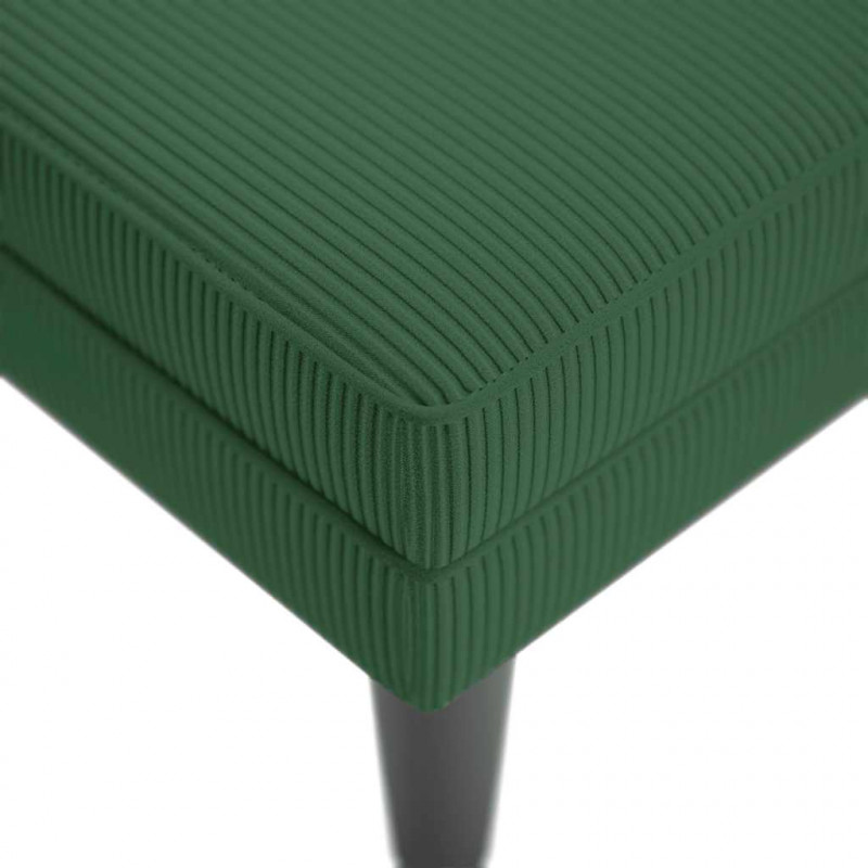 Leżanka z Poduszką ciemnozielona Corduroy Fabric