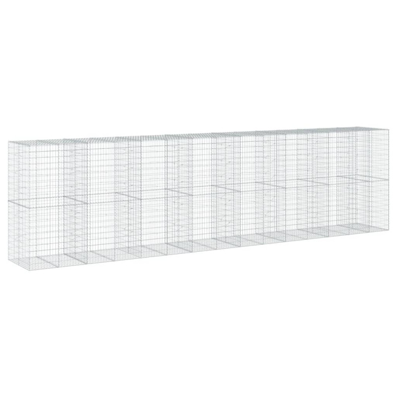 Kosz gabionowy z pokrywą, 750x100x200 cm, galwanizowane żelazo