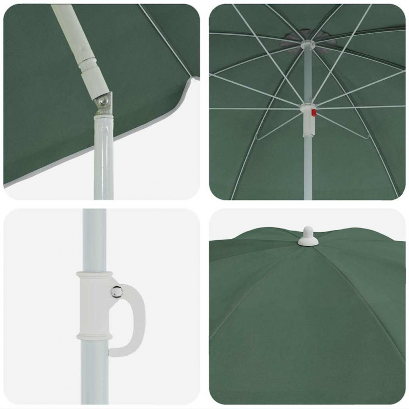 Parasol plażowy Zielony 161 x 161 x 193 cm Poliester