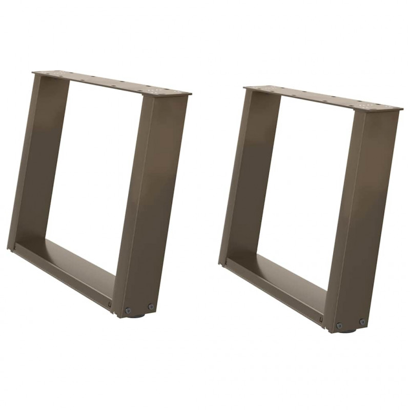 Nogi do stolika kawowego w kształcie litery U 2 szt. Naturalna stal 70x(42-43) cm Stal