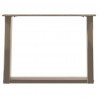 Nogi do stolika kawowego w kształcie litery U 2 szt. Naturalna stal 70x(42-43) cm Stal