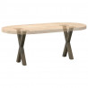 Nogi do stolika kawowego w kształcie litery X 2 szt. Naturalna stal 38x(42-43) cm Stal