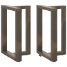 Nogi do stołu jadalnego w kształcie litery T 2 szt. Czarne 60x35x(72-73) cm Stal