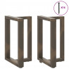 Nogi do stołu jadalnego w kształcie litery T 2 szt. Czarne 60x35x(72-73) cm Stal