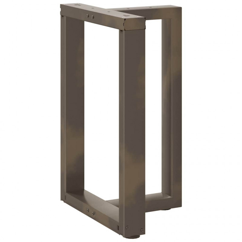 Nogi do stołu jadalnego w kształcie litery T 2 szt. Czarne 60x35x(72-73) cm Stal