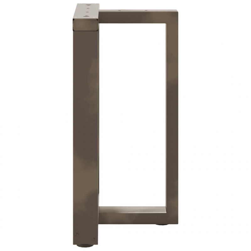 Nogi do stołu jadalnego w kształcie litery T 2 szt. Czarne 60x35x(72-73) cm Stal