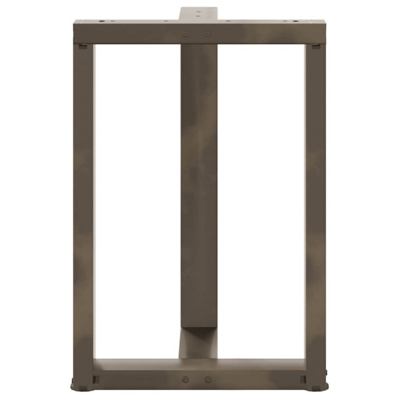 Nogi do stołu jadalnego w kształcie litery T 2 szt. Czarne 60x35x(72-73) cm Stal