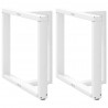 Nogi do stołu jadalnego w kształcie litery T 2 szt. Białe 70x35x(72-73) cm Stal