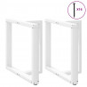 Nogi do stołu jadalnego w kształcie litery T 2 szt. Białe 70x35x(72-73) cm Stal
