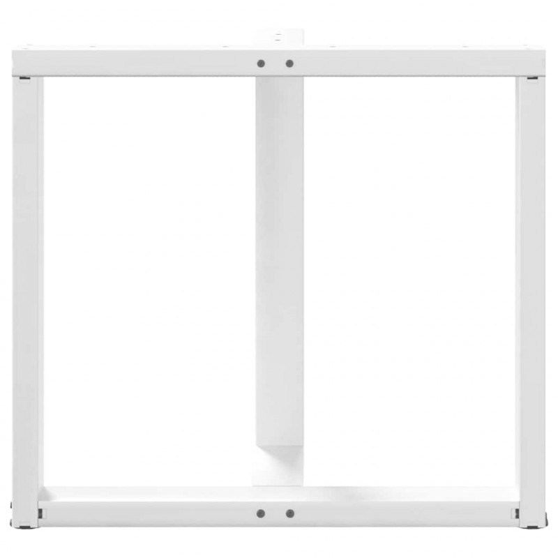 Nogi do stołu jadalnego w kształcie litery T 2 szt. Białe 70x35x(72-73) cm Stal