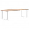 Nogi do stołu jadalnego w kształcie litery T 2 szt. Białe 70x35x(72-73) cm Stal