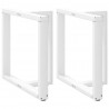 Nogi do stołu jadalnego w kształcie litery T 2 szt. Białe 80x35x(72-73) cm Stal