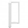 Nogi do stołu jadalnego w kształcie litery T 2 szt. Białe 80x35x(72-73) cm Stal