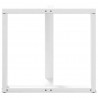 Nogi do stołu jadalnego w kształcie litery T 2 szt. Białe 80x35x(72-73) cm Stal