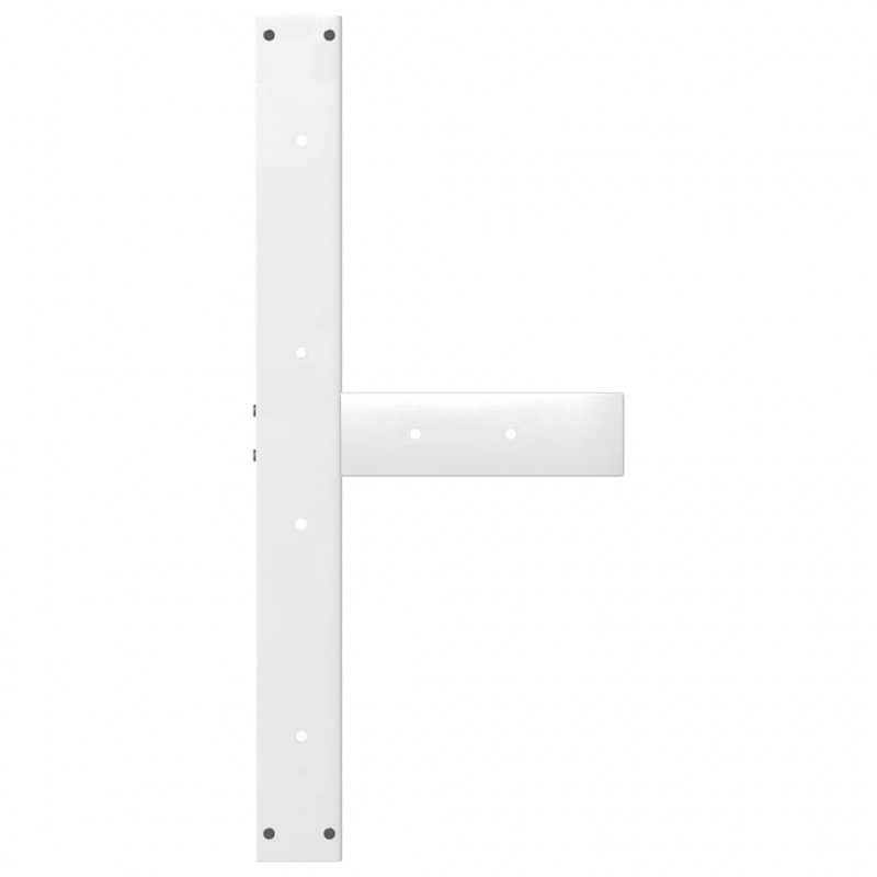 Nogi do stołu jadalnego w kształcie litery T 2 szt. Białe 80x35x(72-73) cm Stal