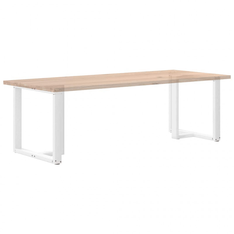 Nogi do stołu jadalnego w kształcie litery T 2 szt. Białe 80x35x(72-73) cm Stal