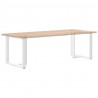 Nogi do stołu jadalnego w kształcie litery T 2 szt. Białe 80x35x(72-73) cm Stal