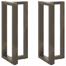 Nogi do stołu barowego w kształcie litery T 2 szt. Czarne 50x35x(90-91) cm Stal