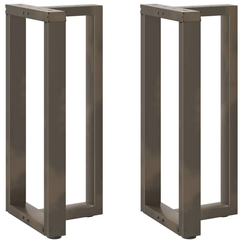 Nogi do stołu barowego w kształcie litery T 2 szt. Czarne 50x35x(90-91) cm Stal