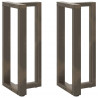 Nogi do stołu barowego w kształcie litery T 2 szt. Czarne 50x35x(90-91) cm Stal