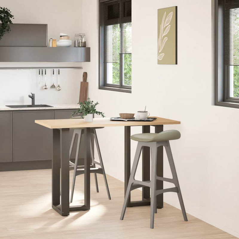 Nogi do stołu barowego w kształcie litery T 2 szt. Czarne 50x35x(90-91) cm Stal