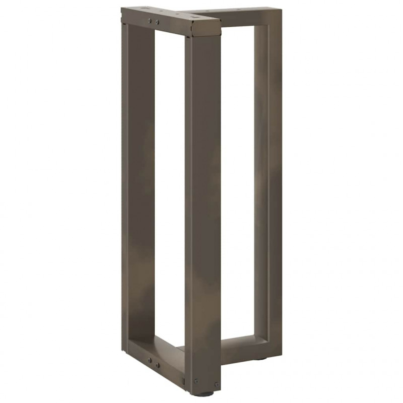 Nogi do stołu barowego w kształcie litery T 2 szt. Czarne 50x35x(90-91) cm Stal