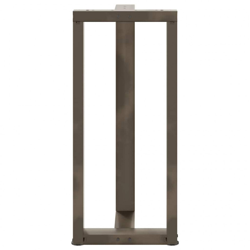 Nogi do stołu barowego w kształcie litery T 2 szt. Czarne 50x35x(90-91) cm Stal