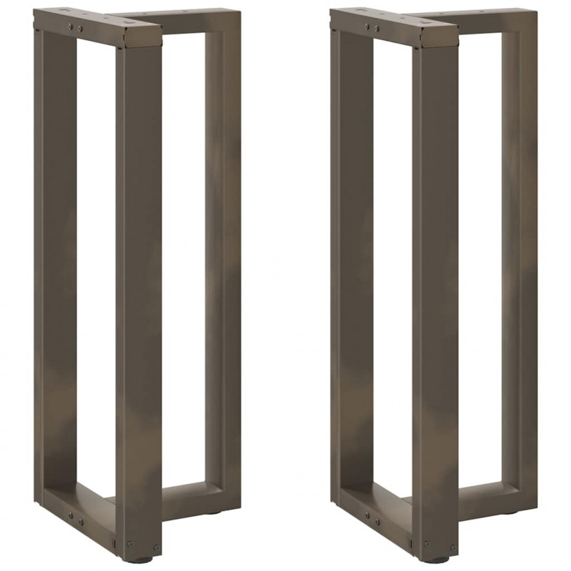 Nogi do stołu barowego w kształcie litery T 2 szt. Czarne 40x35x(100-101) cm Stal