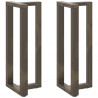 Nogi do stołu barowego w kształcie litery T 2 szt. Czarne 40x35x(100-101) cm Stal