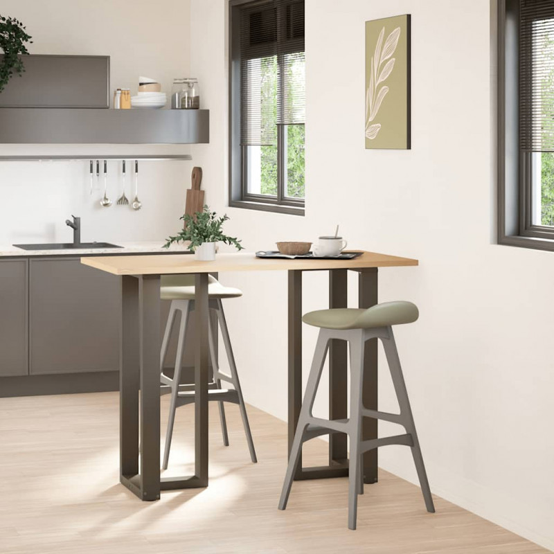 Nogi do stołu barowego w kształcie litery T 2 szt. Czarne 40x35x(100-101) cm Stal