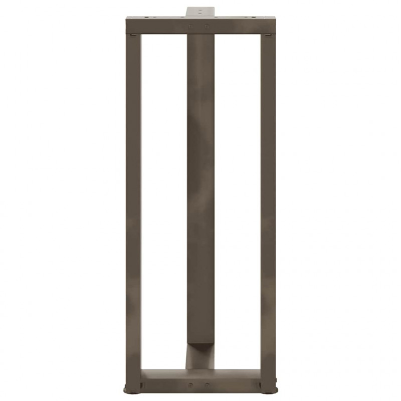 Nogi do stołu barowego w kształcie litery T 2 szt. Czarne 40x35x(100-101) cm Stal