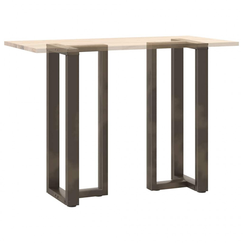 Nogi do stołu barowego w kształcie litery T 2 szt. Czarne 40x35x(100-101) cm Stal