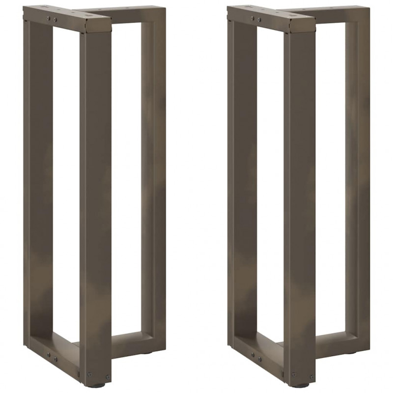 Nogi do stołu barowego w kształcie litery T 2 szt. Czarne 50x35x(100-101) cm Stal