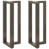Nogi do stołu barowego w kształcie litery T 2 szt. Czarne 50x35x(100-101) cm Stal