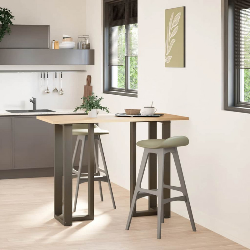 Nogi do stołu barowego w kształcie litery T 2 szt. Czarne 50x35x(100-101) cm Stal