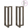 Nogi do stołu barowego w kształcie litery T 2 szt. Czarne 50x35x(100-101) cm Stal