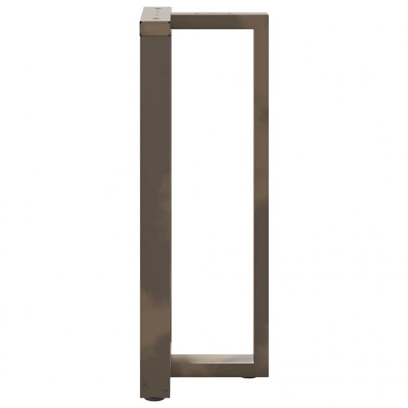 Nogi do stołu barowego w kształcie litery T 2 szt. Czarne 50x35x(100-101) cm Stal