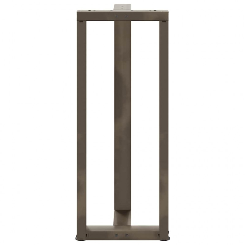 Nogi do stołu barowego w kształcie litery T 2 szt. Czarne 50x35x(100-101) cm Stal