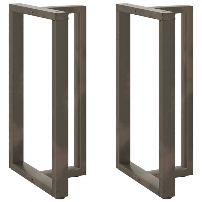 Nogi do stołu barowego w kształcie litery T 2 szt. Czarne 60x35x(100-101) cm Stal
