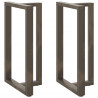 Nogi do stołu barowego w kształcie litery T 2 szt. Czarne 60x35x(100-101) cm Stal