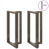 Nogi do stołu barowego w kształcie litery T 2 szt. Czarne 60x35x(100-101) cm Stal