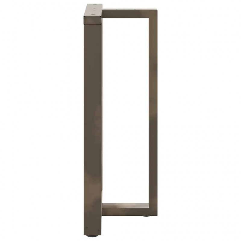 Nogi do stołu barowego w kształcie litery T 2 szt. Czarne 60x35x(100-101) cm Stal