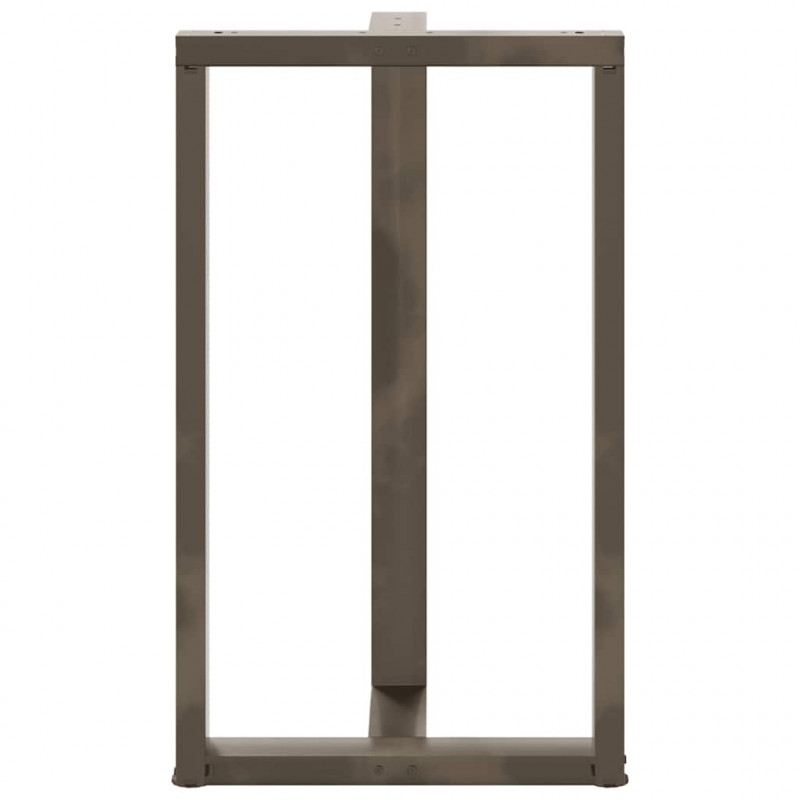 Nogi do stołu barowego w kształcie litery T 2 szt. Czarne 60x35x(100-101) cm Stal