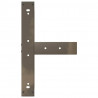 Nogi do stołu barowego w kształcie litery T 2 szt. Czarne 60x35x(100-101) cm Stal